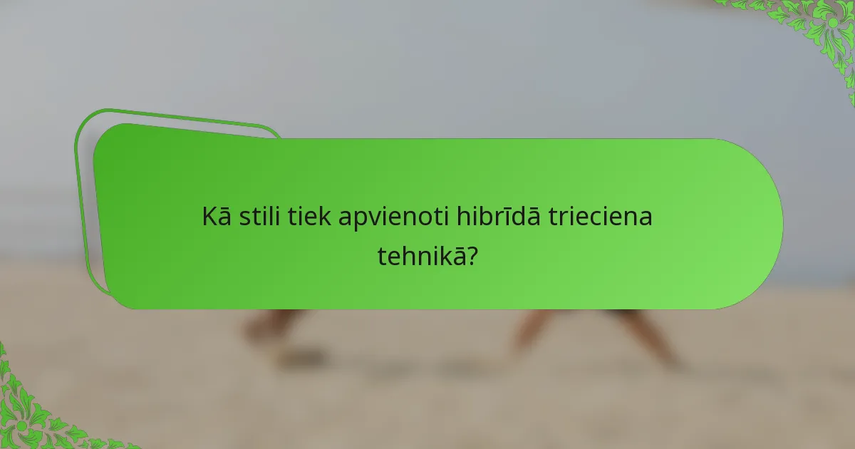 Kā stili tiek apvienoti hibrīdā trieciena tehnikā?