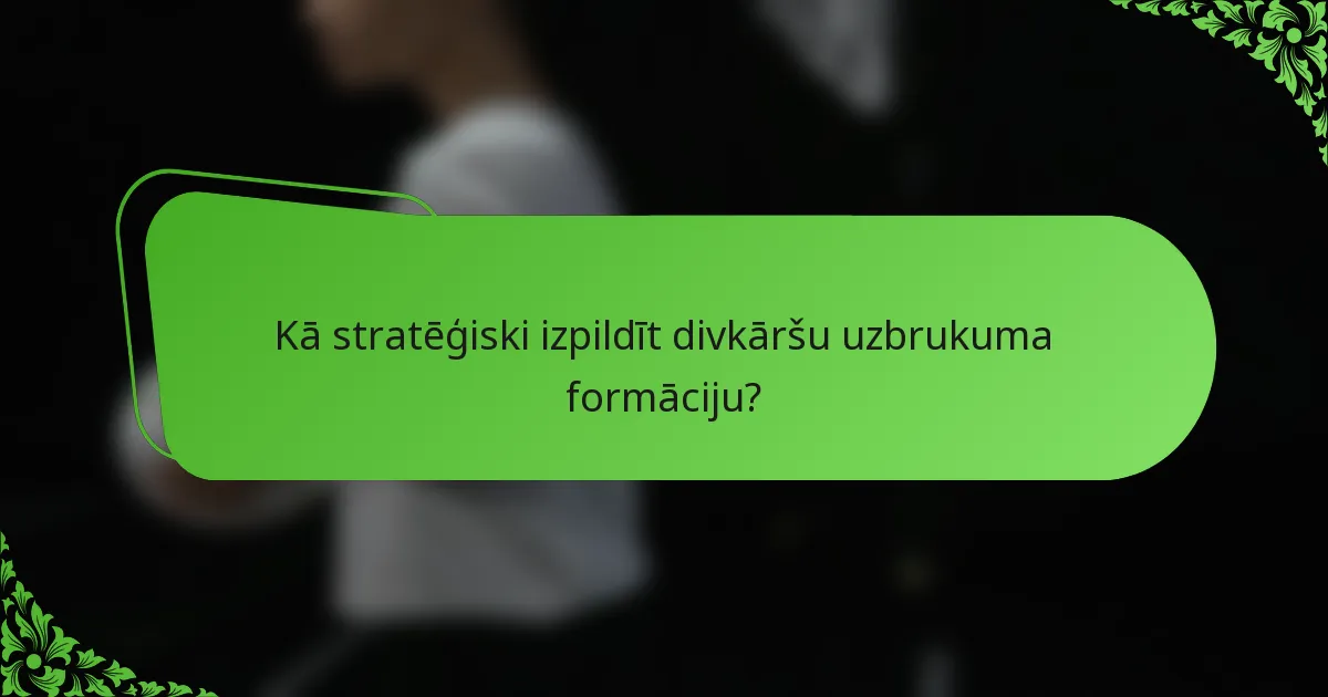 Kā stratēģiski izpildīt divkāršu uzbrukuma formāciju?