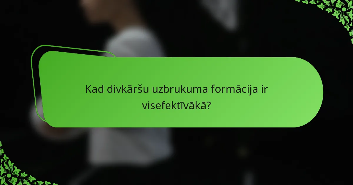 Kad divkāršu uzbrukuma formācija ir visefektīvākā?
